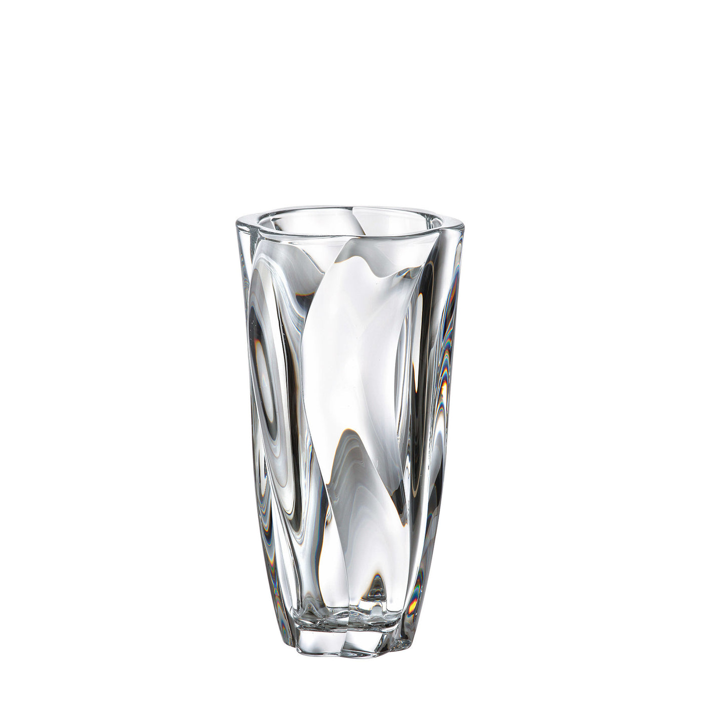 Vysoká skleněná váza Crystal Bohemia Barley Twist 25,5 cm