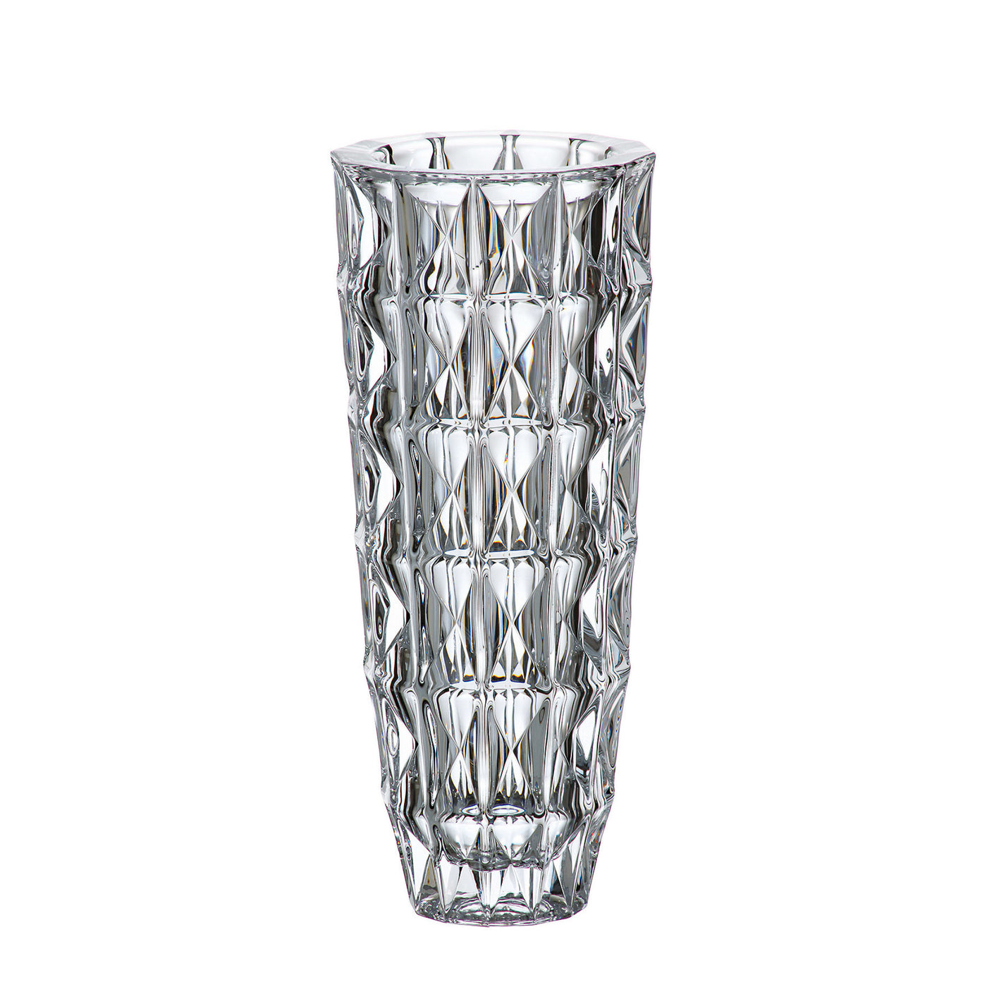 Vysoká skleněná váza Crystal Bohemia Diamond 33 cm