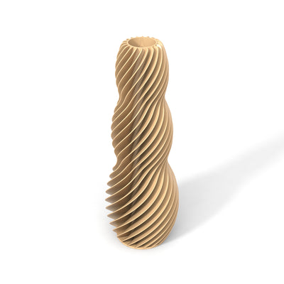 Béžová designová váza 3D print SPIRAL 3