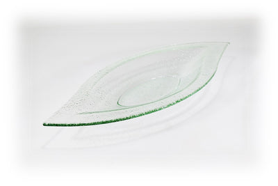Skleněná mísa LIST 47x19cm - čirá