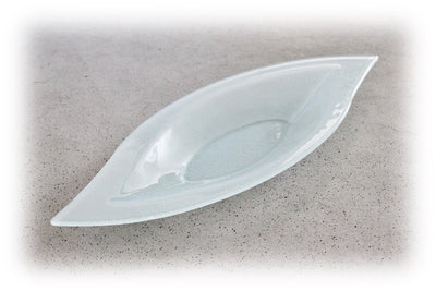 Skleněná mísa LIST 47x19cm - matná