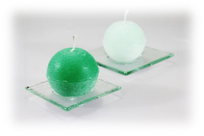 Skleněný svícen 8x8cm - čirý