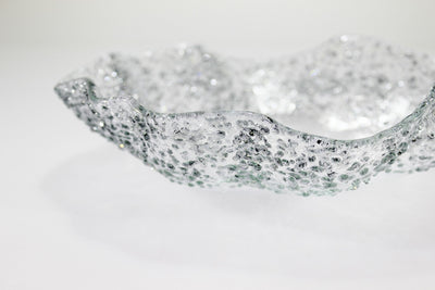 Skleněná hluboká mísa SPRINKLES šedá - 26cm