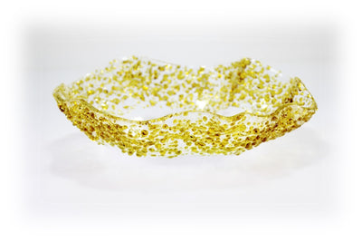 Skleněná hluboká mísa SPRINKLES ambrová - 26cm