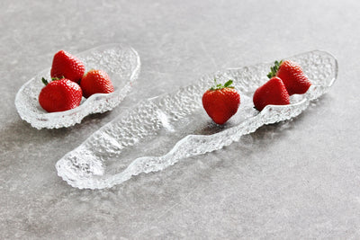 Skleněná oválná mísa SPRINKLES extra čirá - 37x12cm