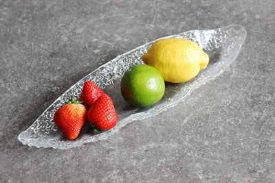 Skleněná oválná mísa SPRINKLES extra čirá - 37x12cm