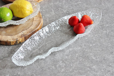Skleněná oválná mísa SPRINKLES extra čirá - 37x12cm