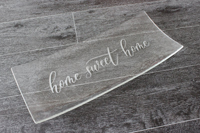 Extra čirá skleněná mísa HOME SWEET HOME