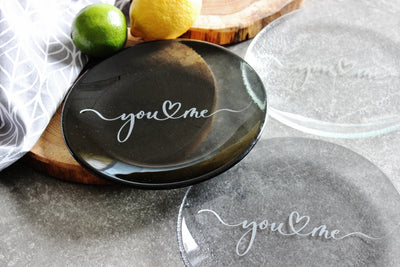 Tmavě šedý dezertní talířek prům. 20cm - YOU&ME