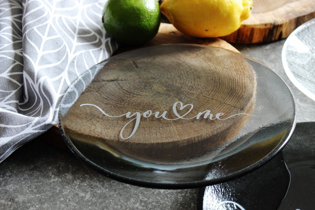 Šedý dezertní talířek prům. 20cm - YOU&ME