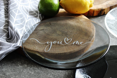 Šedý dezertní talířek prům. 20cm - YOU&ME