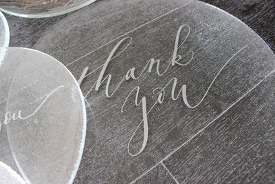 Extra čirý talíř prům. 28cm - THANK YOU
