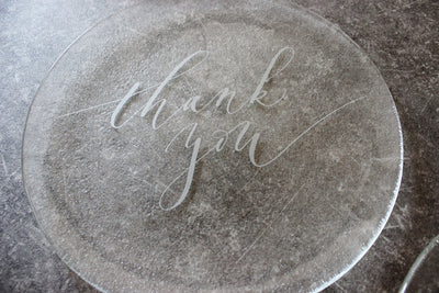 Extra čirý talíř prům. 28cm - THANK YOU