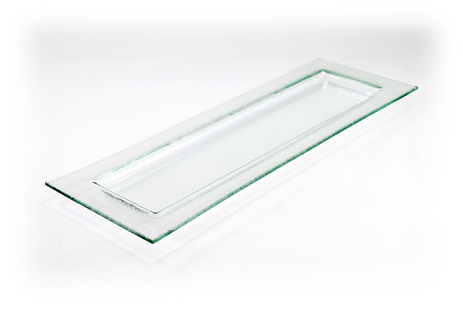Skleněný servírovací tác čirý 53x19cm