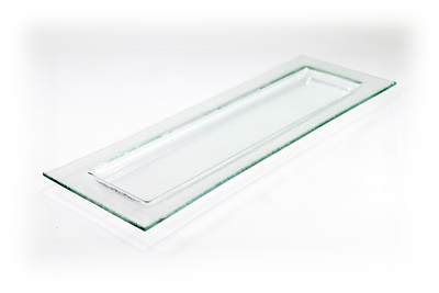 Skleněný servírovací tác čirý 53x19cm