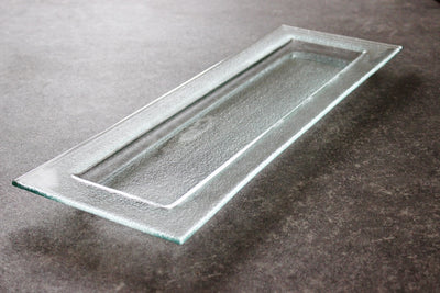 Skleněný servírovací tác čirý 53x19cm