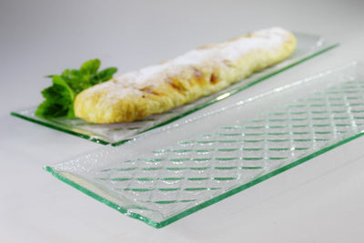 Skleněný tác na závin 45x15cm