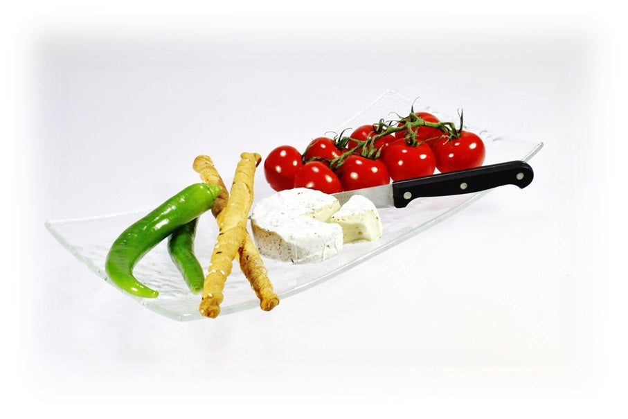 Skleněná mísa KAMENY 36x17cm - extra čirá