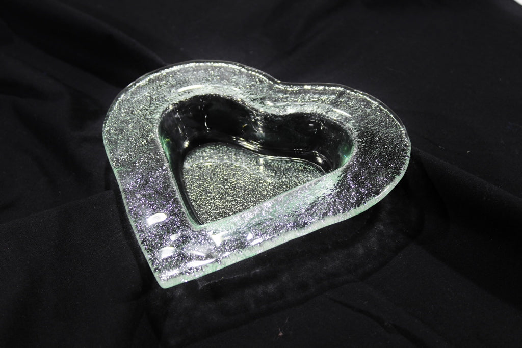 Skleněná miska SRDCE čirá, 19cm
