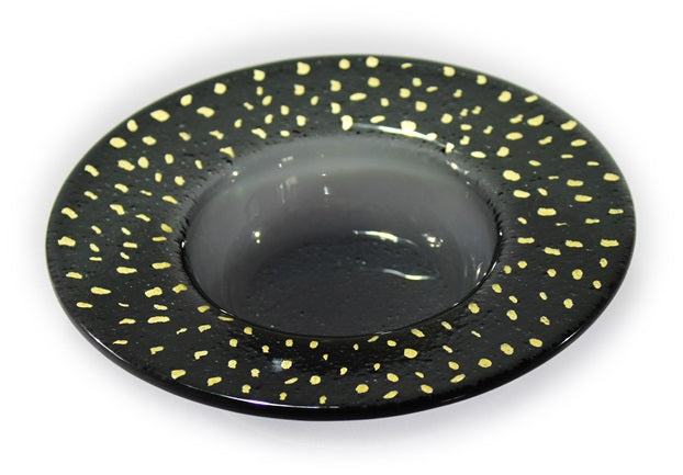 Skleněná miska COSMOS 18cm se zlatými puntíky