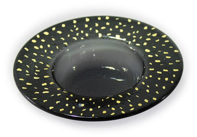 Skleněná miska COSMOS 18cm se zlatými puntíky