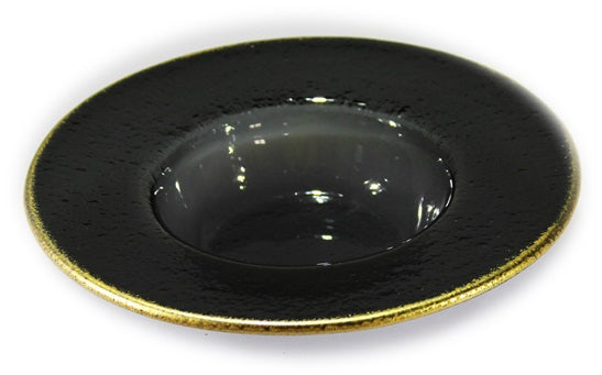 Skleněná miska COSMOS 18cm se zlatým okrajem