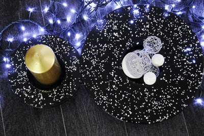 Skleněná miska COSMOS 18cm s bílými puntíky
