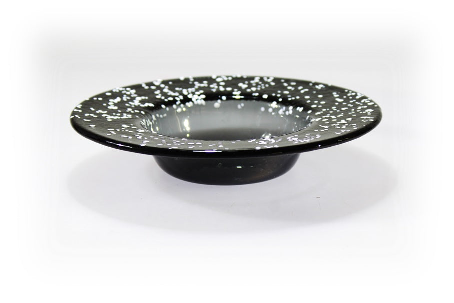 Skleněná miska COSMOS 18cm s bílými puntíky