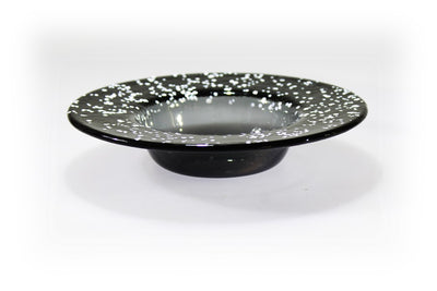 Skleněná miska COSMOS 18cm s bílými puntíky