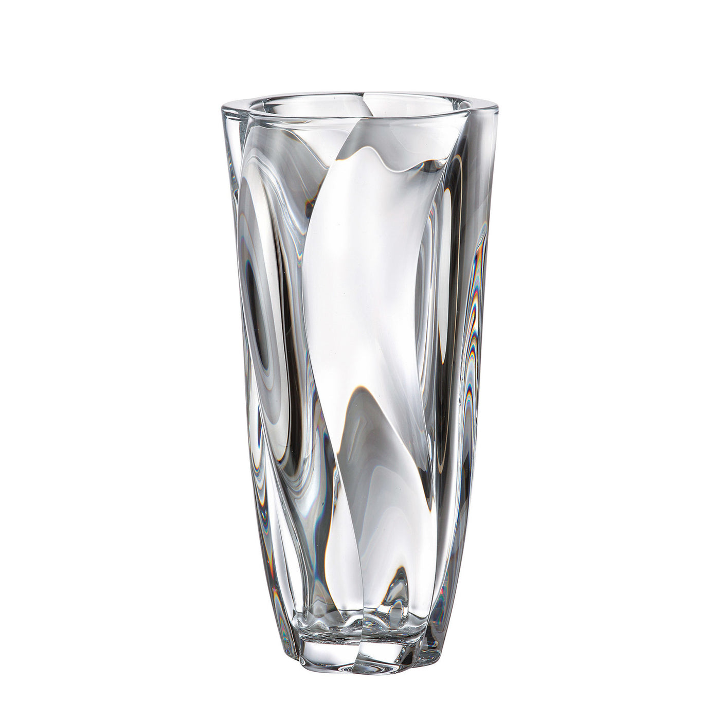 Vysoká skleněná váza Crystal Bohemia Barley Twist 30,5 cm