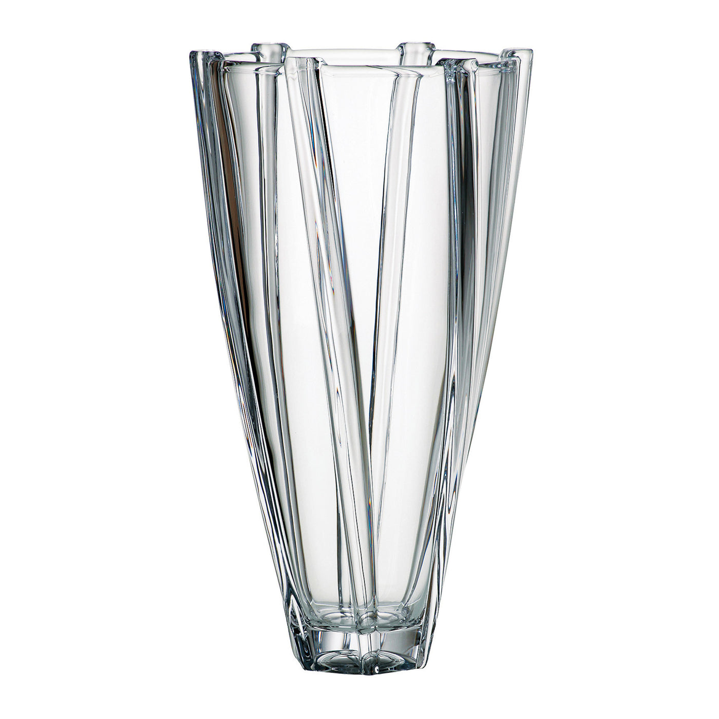 Vysoká skleněná váza Crystal Bohemia Infinity 35 cm