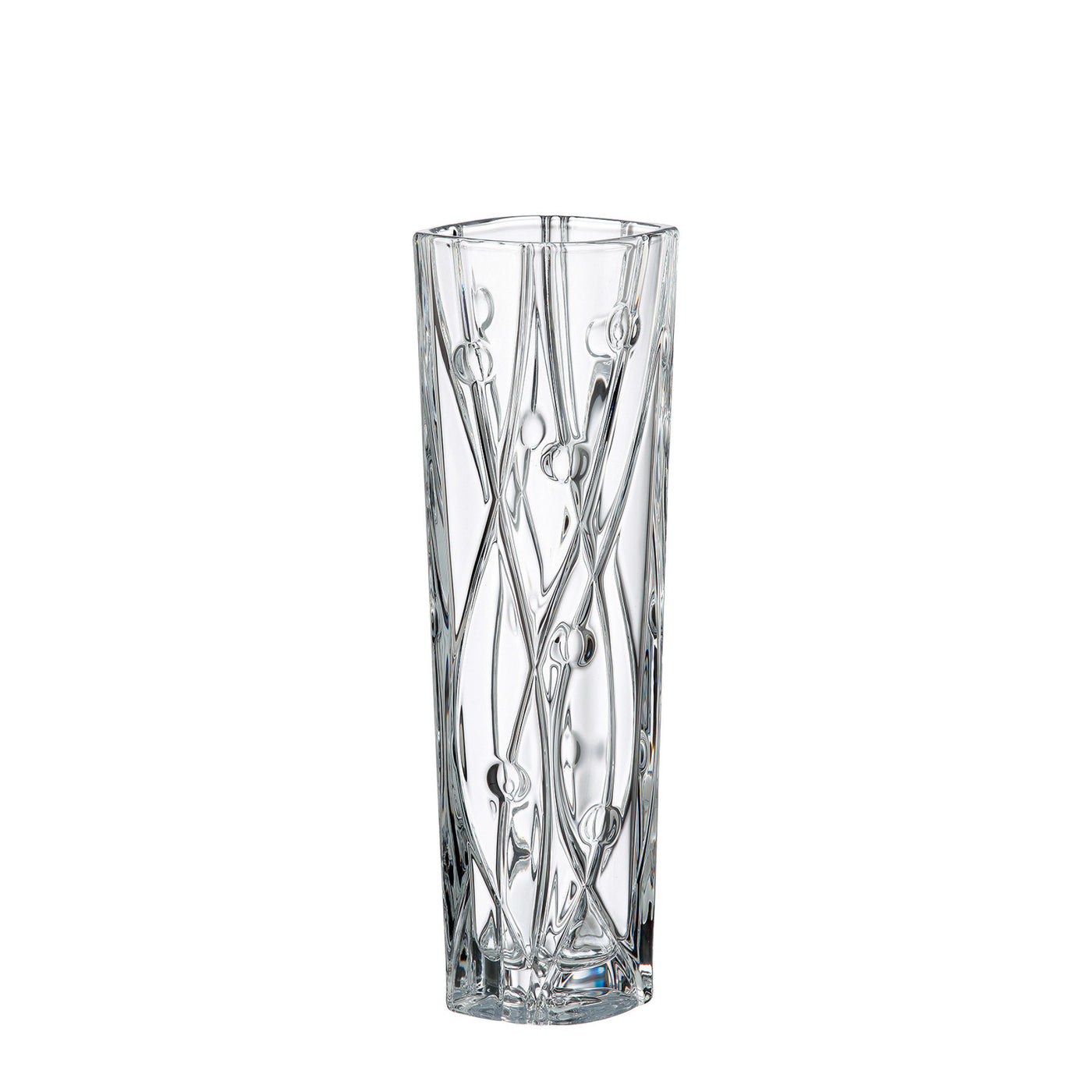 Vysoká skleněná váza Crystal Bohemia Labyrinth 30 cm