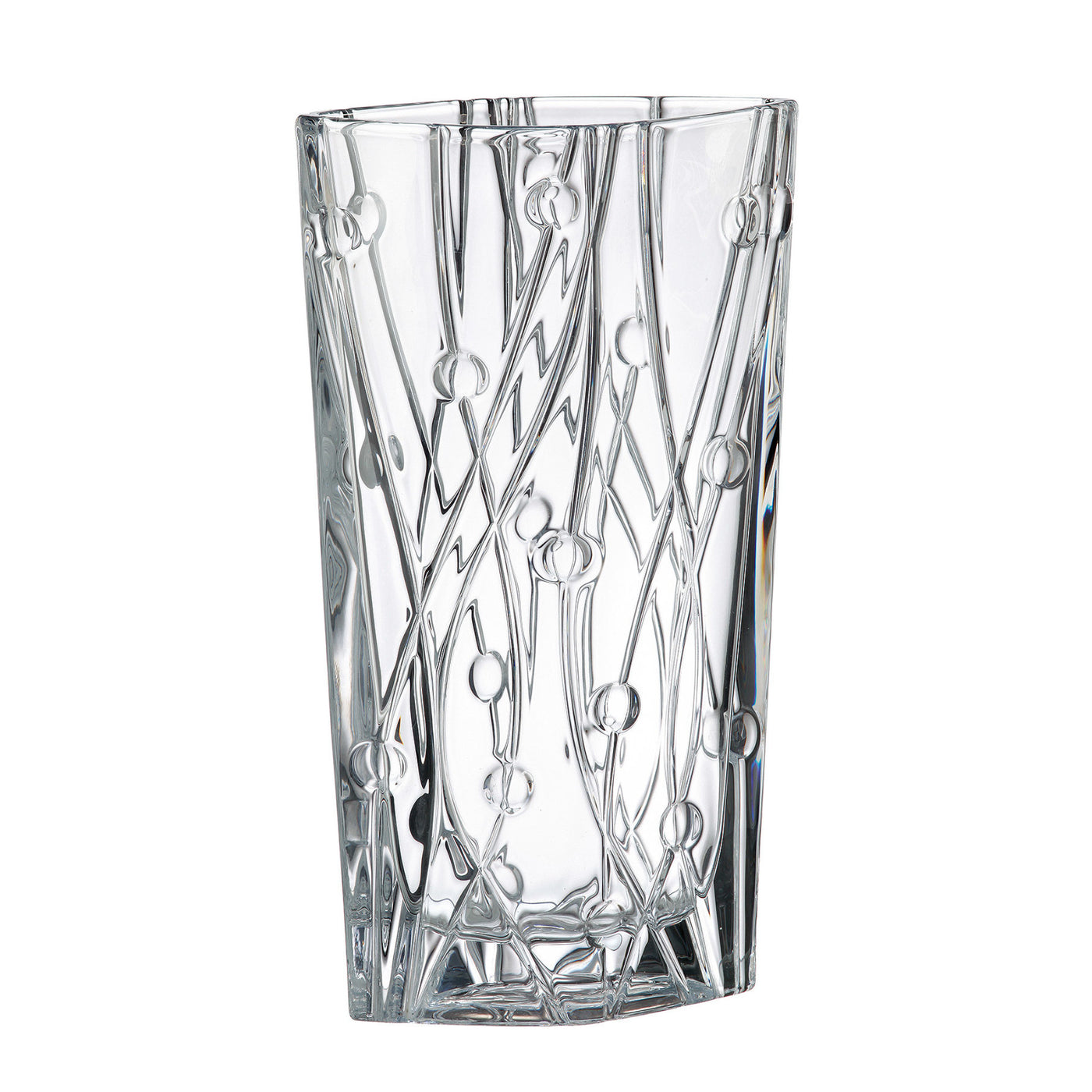 Vysoká skleněná váza Crystal Bohemia Labyrinth 35 cm