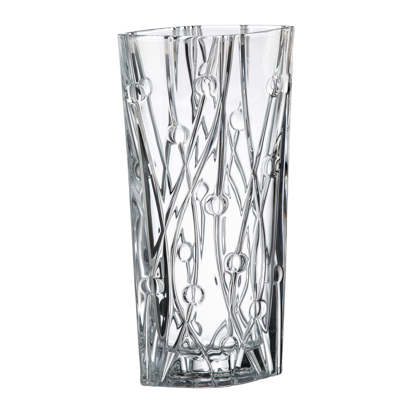 Vysoká skleněná váza Crystal Bohemia Labyrinth 40,5 cm