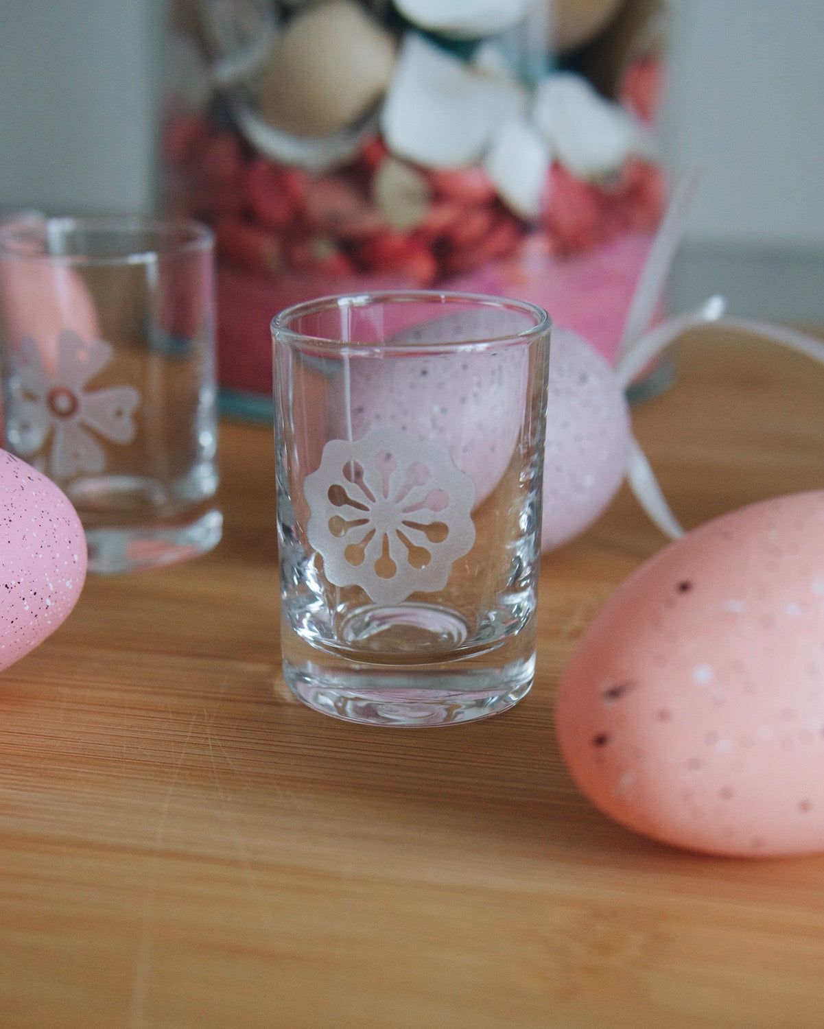 Skleněné panáky na slivovici Ateliér Žampach 30 ml slovácké