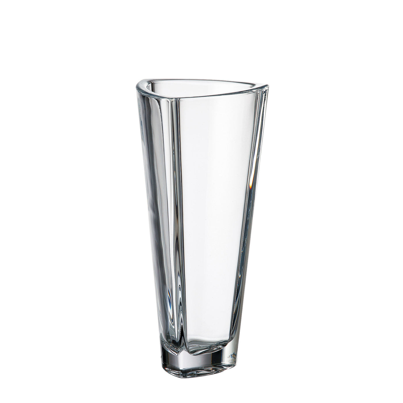 Vysoká skleněná váza Crystal Bohemia Triangle 30,5 cm