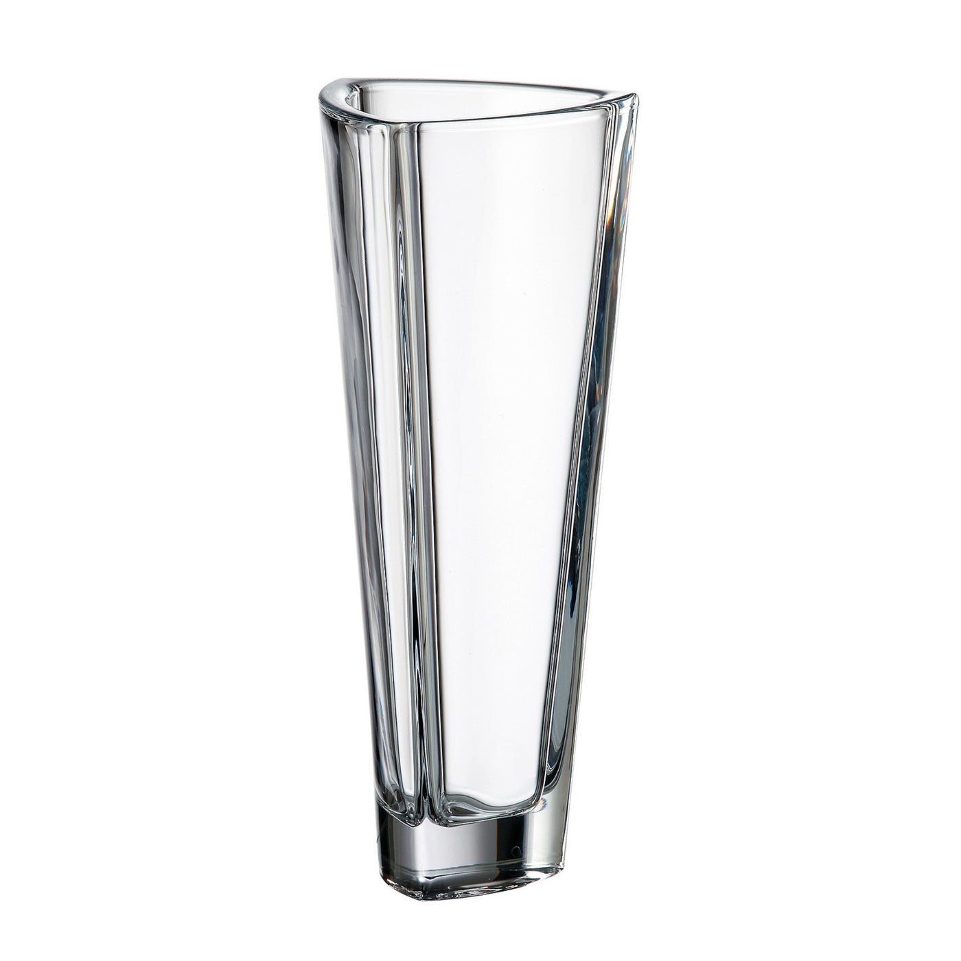 Vysoká skleněná váza Crystal Bohemia Triangle 33 cm
