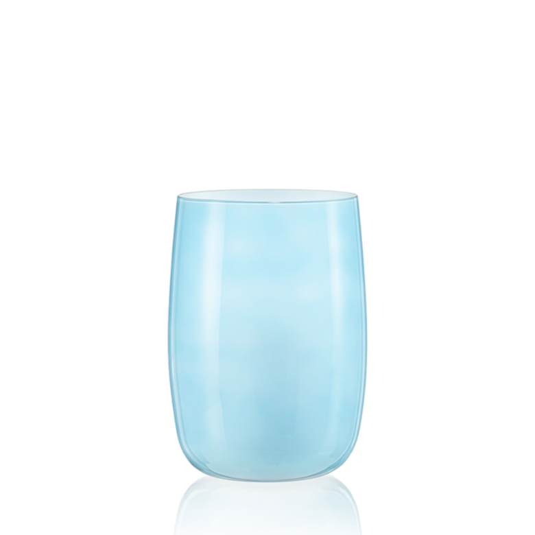 Modrá skleněná váza na květiny Crystalex Caribbean Dream 180 mm