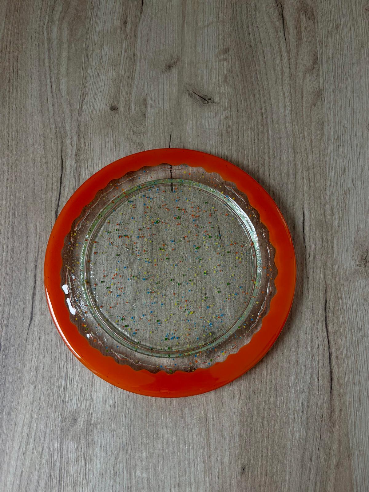 Skleněný talíř kulatý C17
