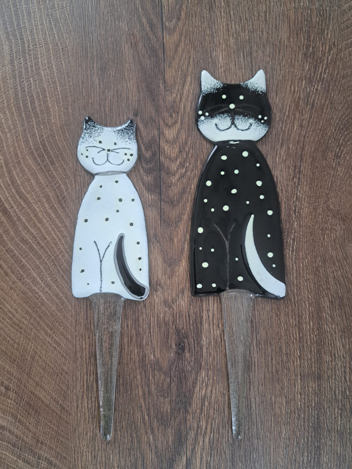 Skleněná figurka Kočka - zápich set CA10