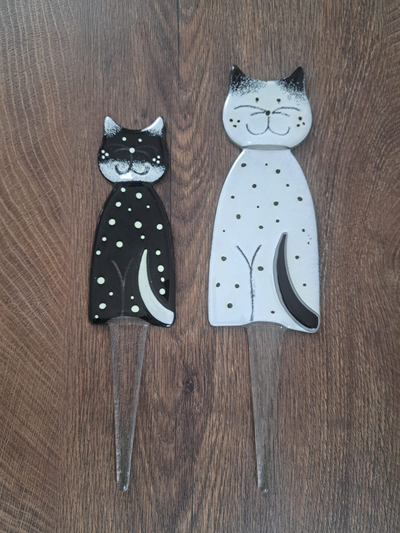 Skleněná figurka Kočka - zápich set CA15