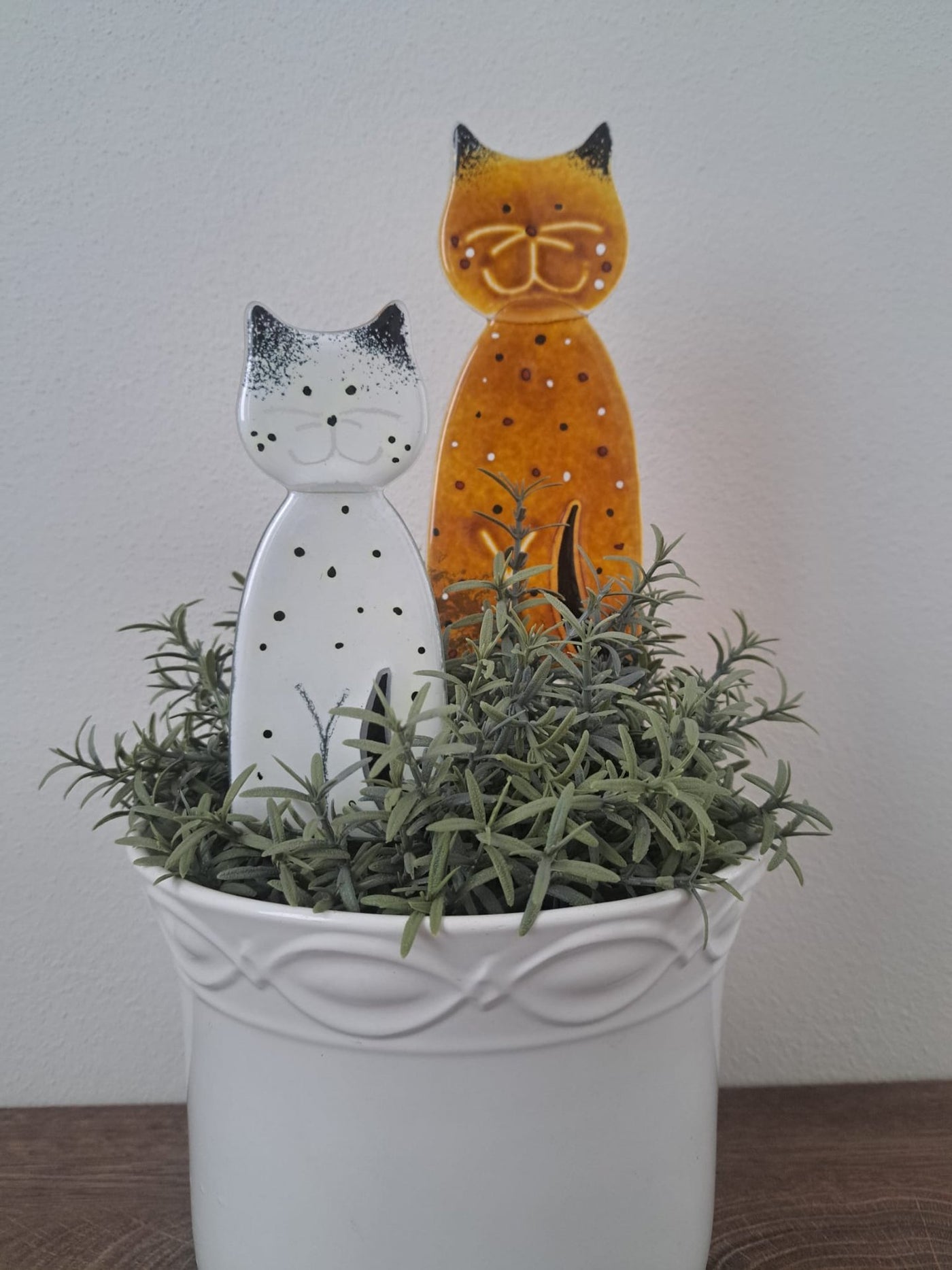 Skleněná figurka Kočka - zápich set CA6