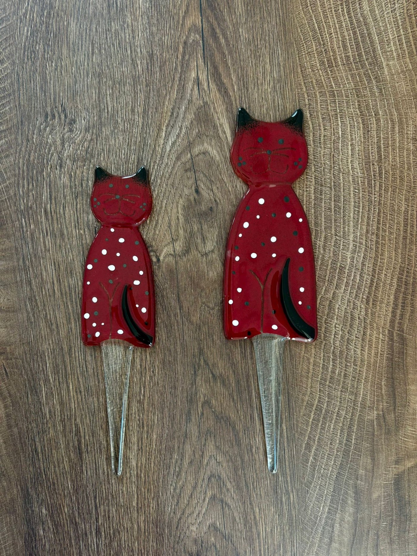 Skleněná figurka Kočka - zápich CA7