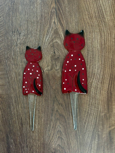 Skleněná figurka Kočka - zápich CA7