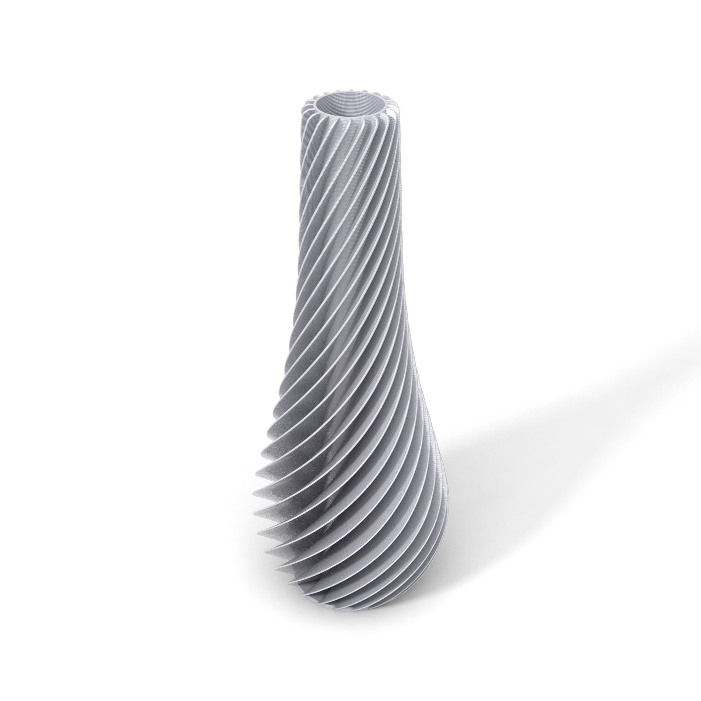 Bílá designová váza 3D print SPIRAL 2