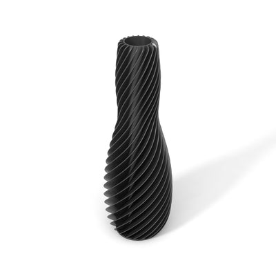 Černá designová váza 3D print SPIRAL 4
