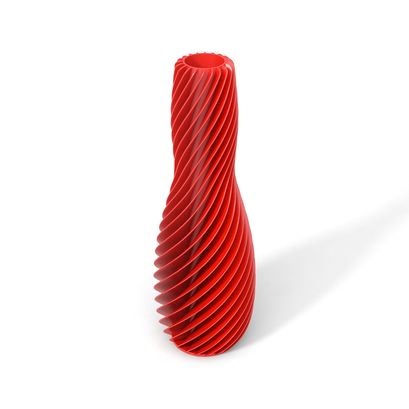 Červená designová váza 3D print SPIRAL 4
