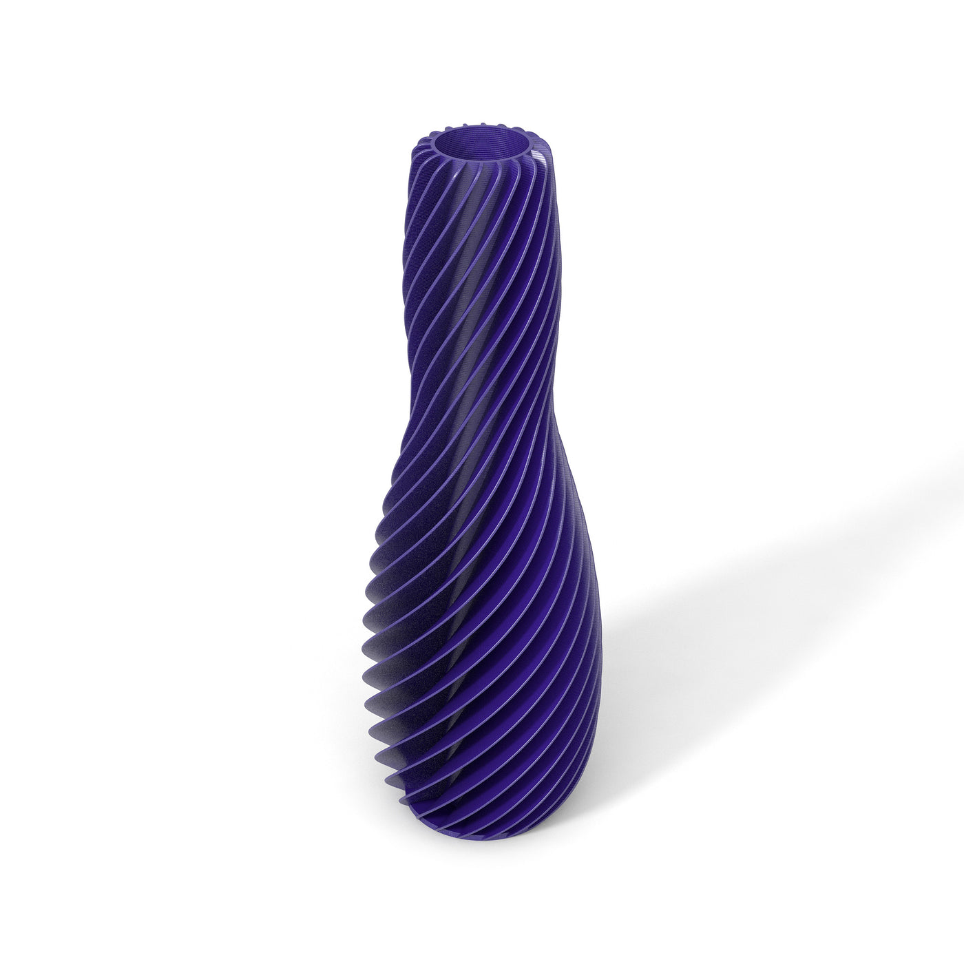 Fialová designová váza 3D print SPIRAL 4