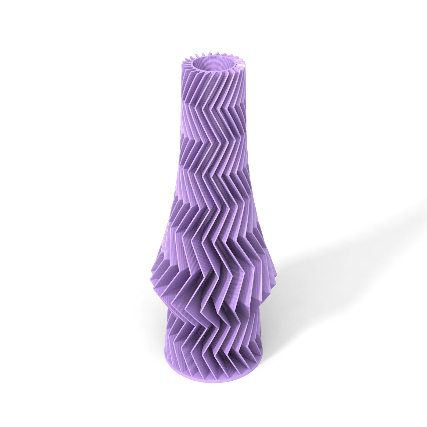 Fialová designová váza 3D print ZIG ZAG 3