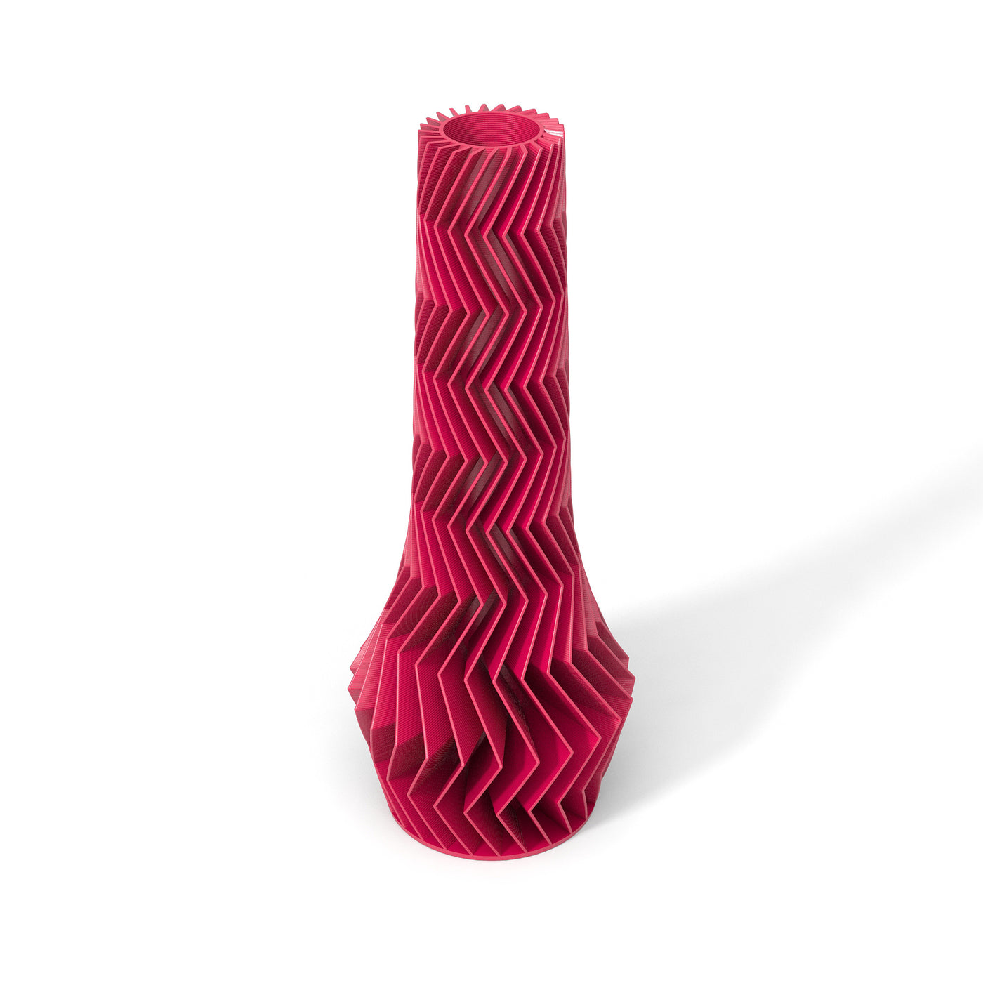 Megenta designová váza 3D print ZIG ZAG 4